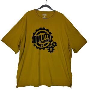 Duluth Trading Company Longtail T Shirt Men 2XL Mustard Duluth Gear Logo Graphic